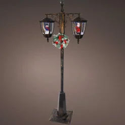 Déco Et Objet De Noël|Personnage, Objet Grand Format|KAEMINGK Lampadaire double illuminé 66 LED (H188 cm) Noël Magique Noir