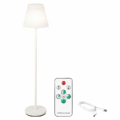 Luminaire Jardin|Eclairage Extérieur|#N/A Lampadaire extérieur sans fil rechargeable USB LED (H150 cm) Brooklyn Blanc