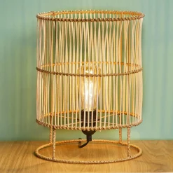 Lampe À Poser|OSTARIA Lampe à poser bambou (H34 cm) Mia Naturel