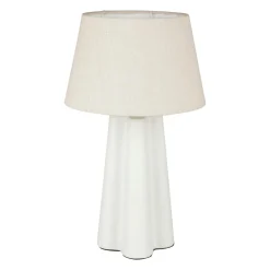 Lampe À Poser|OSTARIA Lampe à poser céramique et coton (H45 cm) Cezanne he Blanc