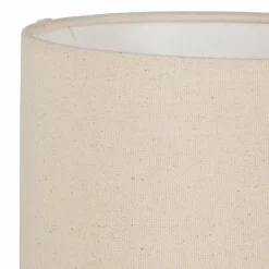 Lampe À Poser|OSTARIA Lampe à poser céramique et lin (H34,5 cm) Aurora he Blanc