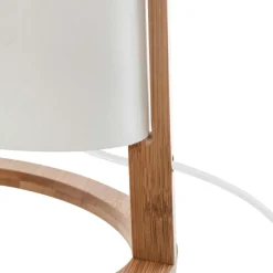 Lampe À Poser|ATMOSPHERA Lampe à poser en bois (H26 cm) Roni he Blanc