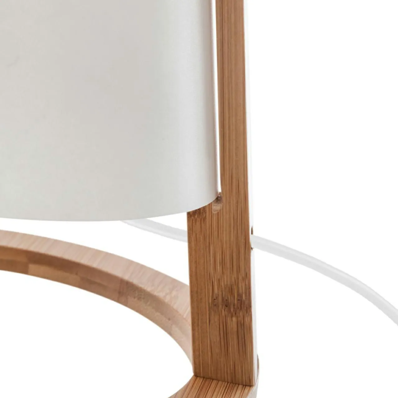 Lampe À Poser|ATMOSPHERA Lampe à poser en bois (H26 cm) Roni he Blanc