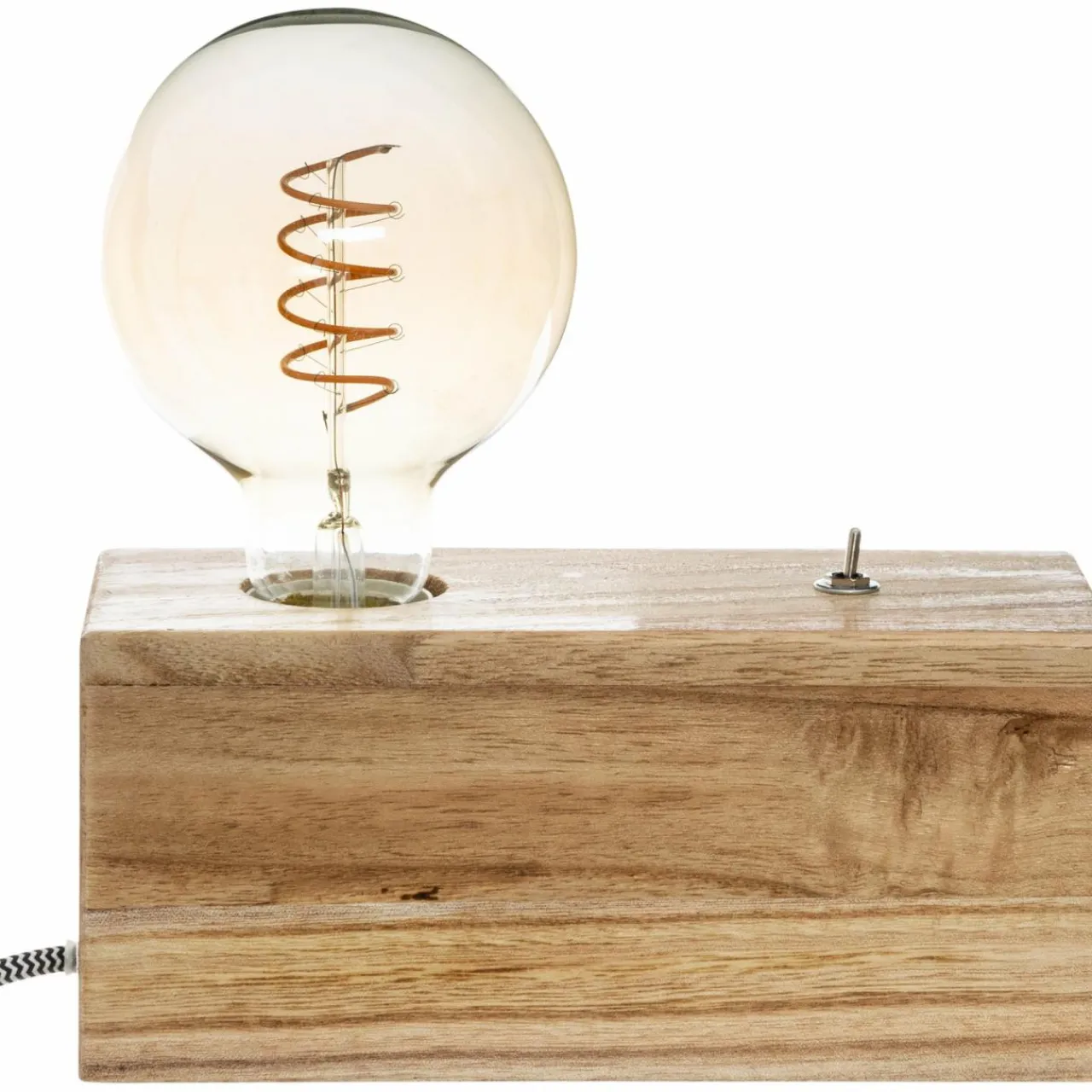 Lampe À Poser|ATMOSPHERA Lampe à poser en bois (H8 cm) Tibu Naturel