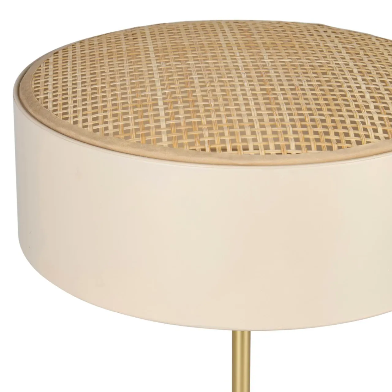 Lampe À Poser|OSTARIA Lampe à poser en Métal et Bambou (H33.5 cm) Ambre Beige