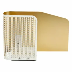 Lampe À Poser|OSTARIA Lampe à poser en métal (L25 x H16 cm) Aladin Dorée et he Blanc