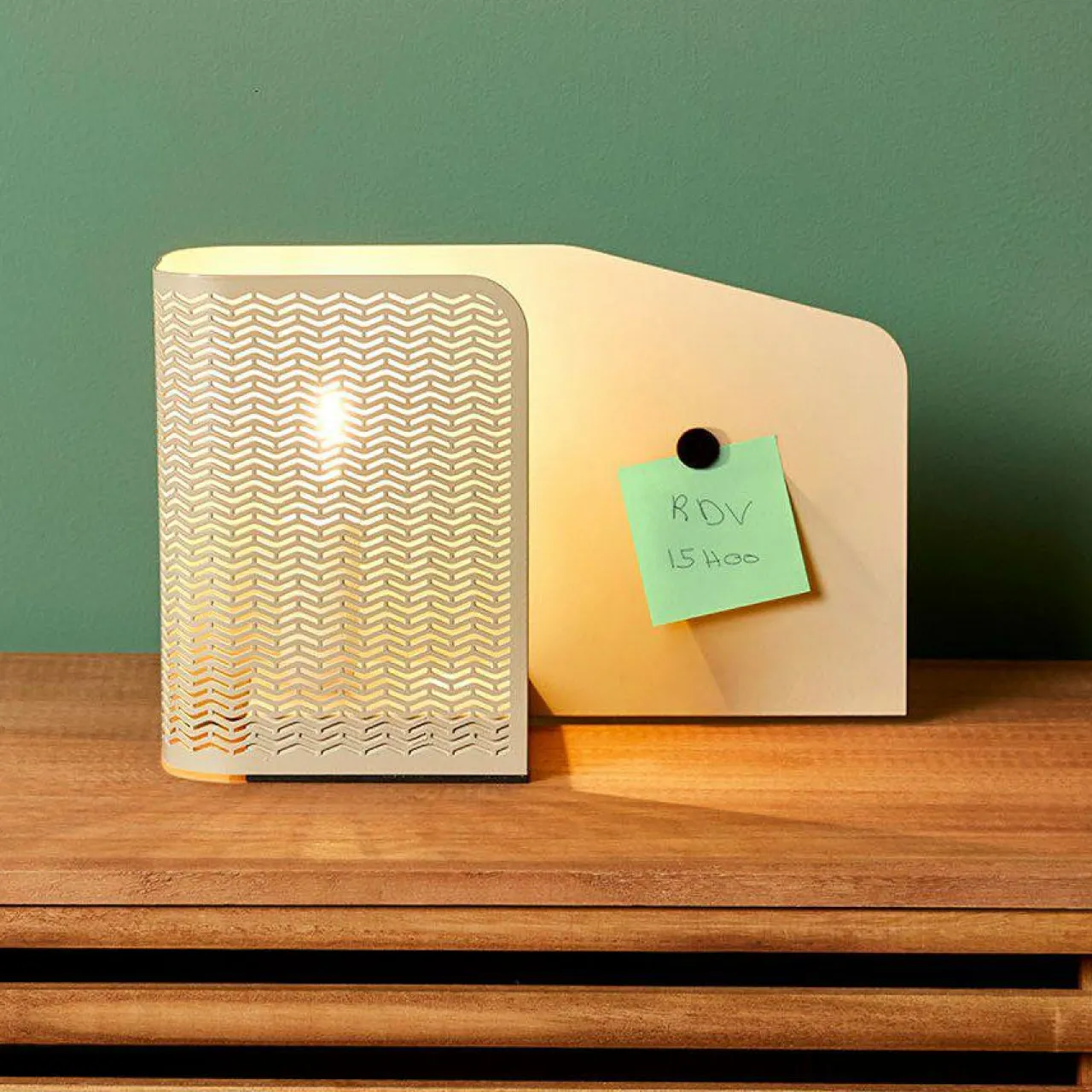 Lampe À Poser|OSTARIA Lampe à poser en métal (L25 x H16 cm) Aladin Noisette