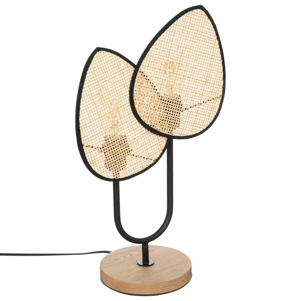 Lampe À Poser|ATMOSPHERA Lampe à poser en rotin (H44 cm) Olme Beige