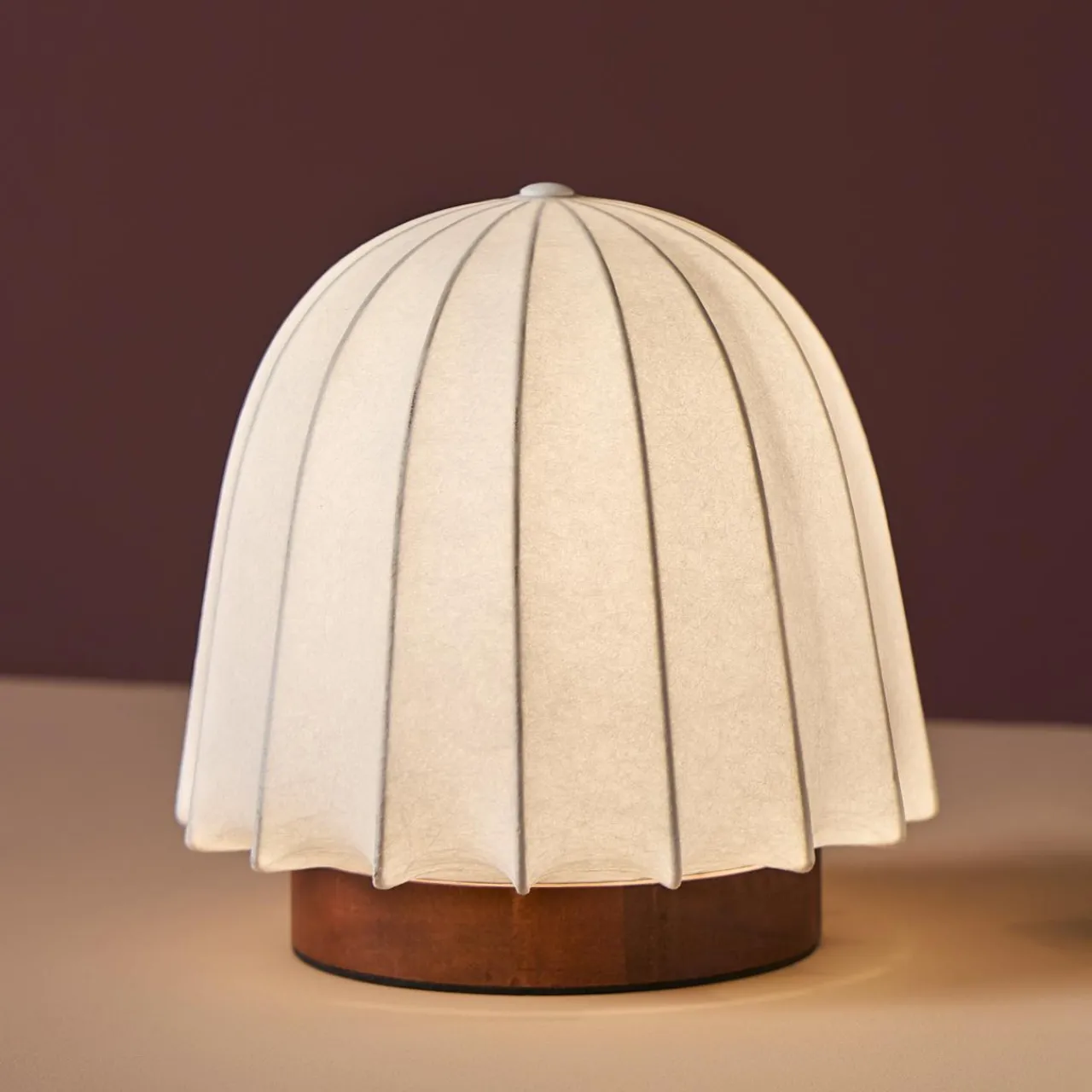 Lampe À Poser|OSTARIA Lampe à poser en Tissu et Métal (H19 cm) Marcel Marron