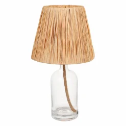 Lampe À Poser|OSTARIA Lampe à poser en verre et corde (H40 cm) Haddock Naturel
