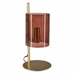 Lampe À Poser|OSTARIA Lampe à poser en verre (H31 cm) Victoria Brun Marron