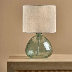 Lampe À Poser|OSTARIA Lampe à poser en verre (H27 cm) Solaz e Vert