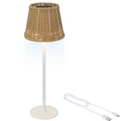 Luminaire Jardin|Eclairage Extérieur|KAEMINGK Lampe de table extérieure solaire LED (H38 cm) Marylebone Naturel