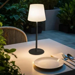 Luminaire Jardin|Eclairage Extérieur|#N/A Lampe de table sans fil rechargeable USB (H40 cm) Manhattan Noir