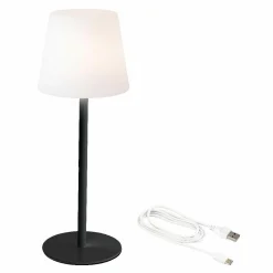 Luminaire Jardin|Eclairage Extérieur|#N/A Lampe de table sans fil rechargeable USB (H40 cm) Manhattan Noir