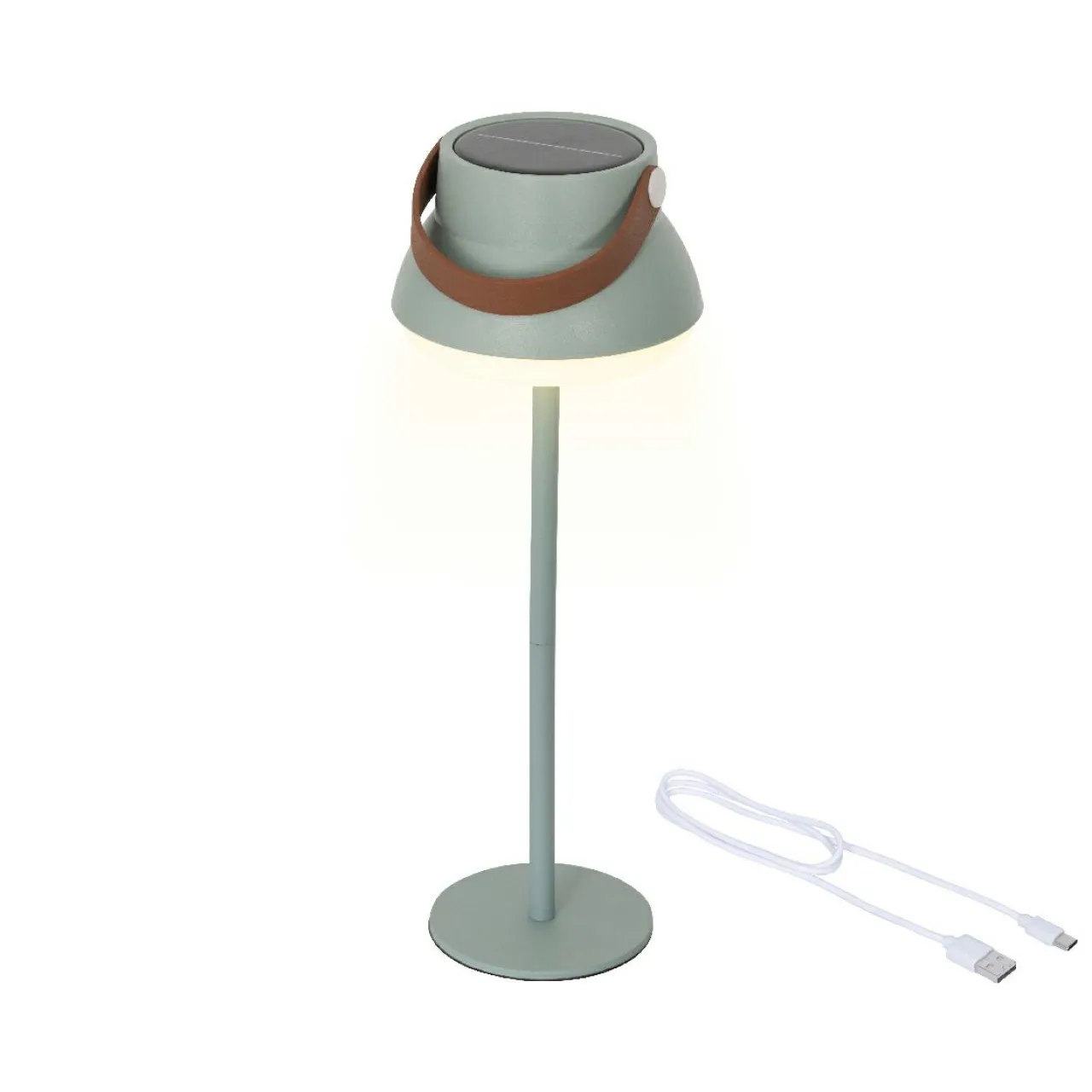 Luminaire Jardin|Eclairage Extérieur|KAEMINGK Lampe de table solaire 100 lumens (H36 cm) Tokyo Vert menthe