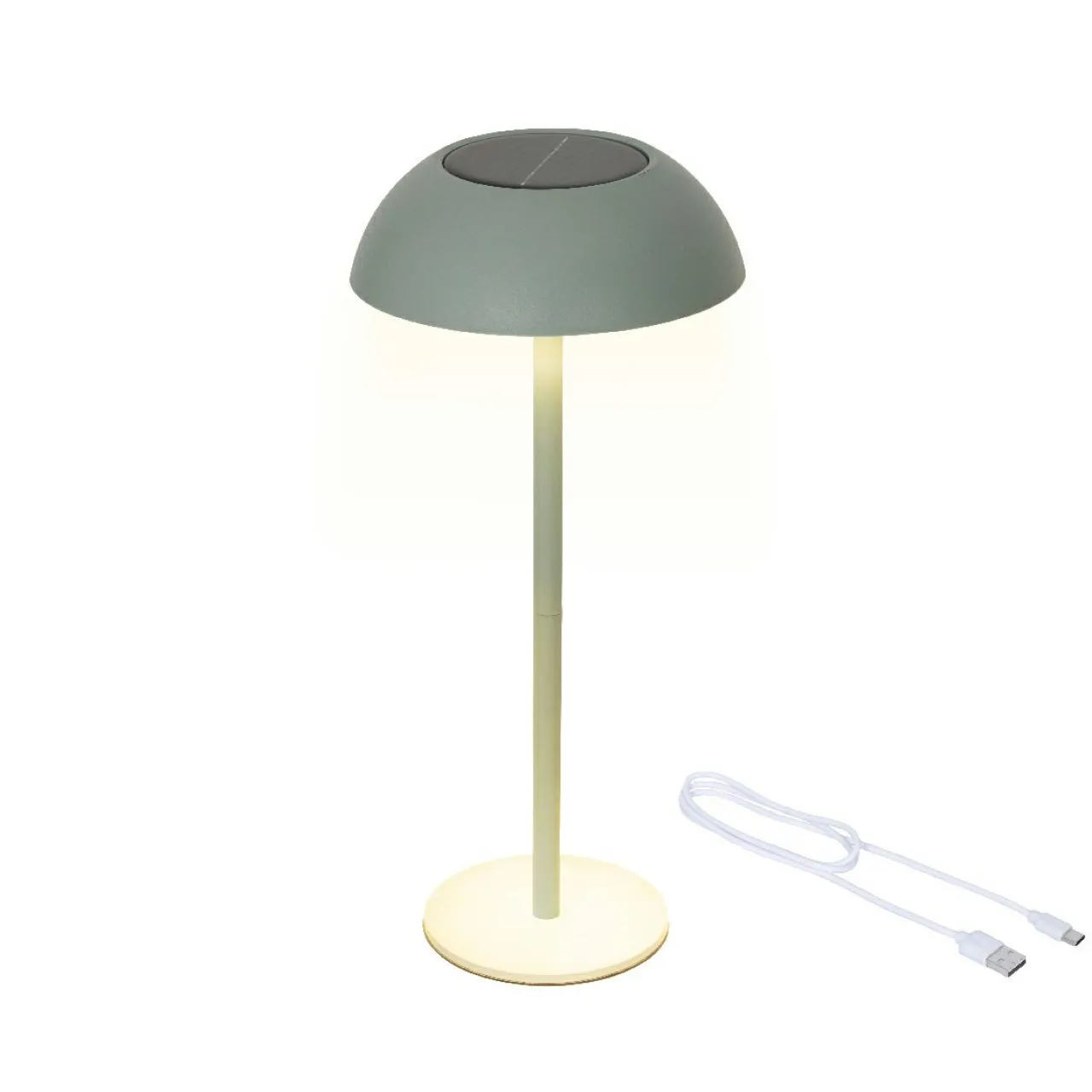 Luminaire Jardin|Eclairage Extérieur|KAEMINGK Lampe de table solaire 100 lumens (H33 cm) Malibu Vert menthe