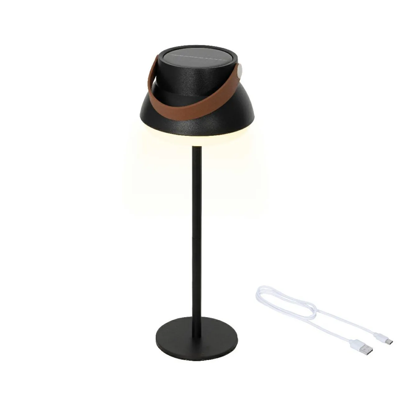 Luminaire Jardin|Eclairage Extérieur|KAEMINGK Lampe de table solaire 100 lumens (H36 cm) Tokyo Noir