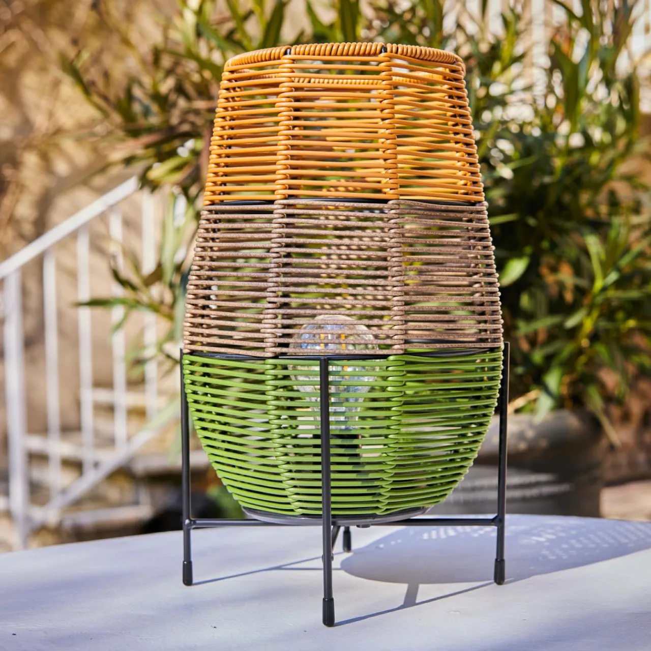 Luminaire Jardin|Eclairage Extérieur|#N/A Lampe de table solaire LED (H31 cm) Vernazza Multicolore