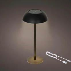 Luminaire Jardin|Eclairage Extérieur|KAEMINGK Lampe de table solaire LED (H33 cm) Malibu Noir
