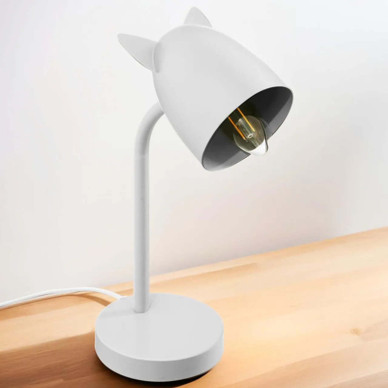 Luminaire Enfant|Objet Déco Enfant|Atmosphera createur d'interieur for kids Lampe enfant à poser (H31 cm) Oreilles he Blanc