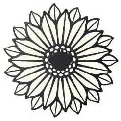 Luminaire Jardin|Eclairage Extérieur|KAEMINGK Lampe murale solaire en métal (D37 cm) Tournesol et blanc chaud Noir