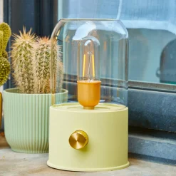 Luminaire Jardin|Eclairage Extérieur|#N/A Lampe tempête sans fil rechargeable USB (H20 cm) Vert