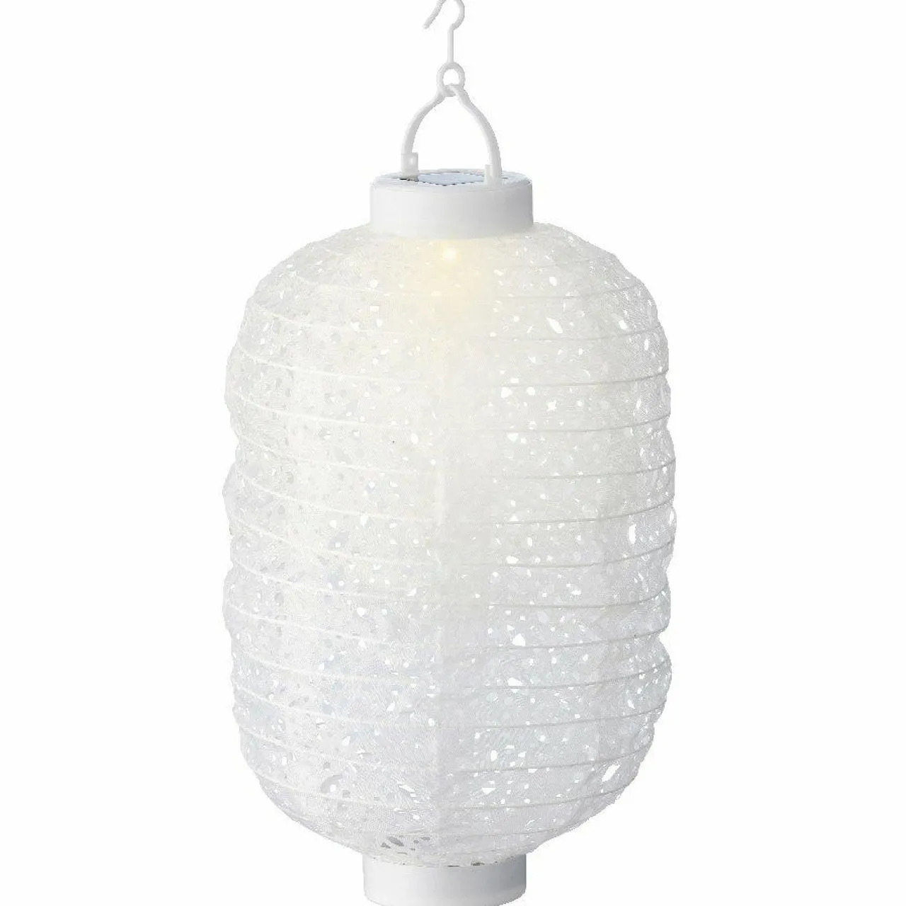 Luminaire Jardin|Eclairage Extérieur|#N/A Lanterne chinoise solaire nylon LED (D20 cm) Ellipse chaud Blanc