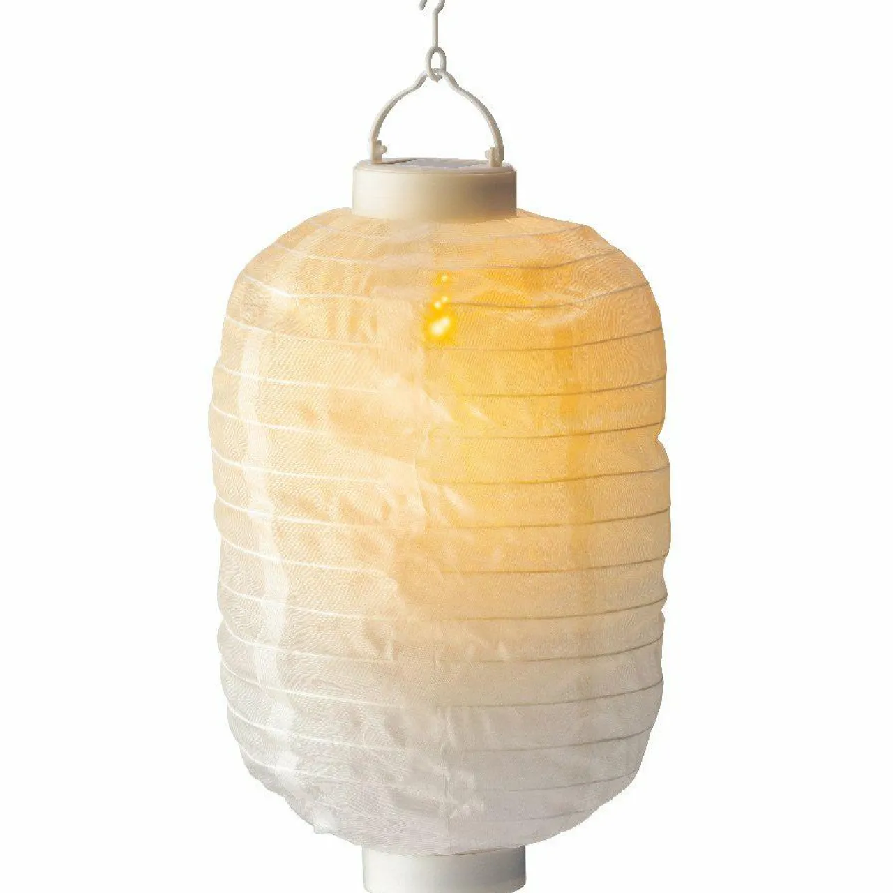 Luminaire Jardin|Eclairage Extérieur|#N/A Lanterne chinoise solaire LED (D20 cm) Cylindre effet flamme chaud Blanc