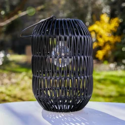 Luminaire Jardin|Eclairage Extérieur|#N/A Lanterne de jardin solaire LED (H24,5 cm) Toscane Noir