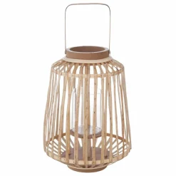 Lampe À Poser|ATMOSPHERA Lanterne en rotin (H35 cm) Naturalys Beige Naturel