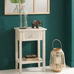 Lampe À Poser|ATMOSPHERA Lanterne en rotin (H35 cm) Naturalys Beige Naturel