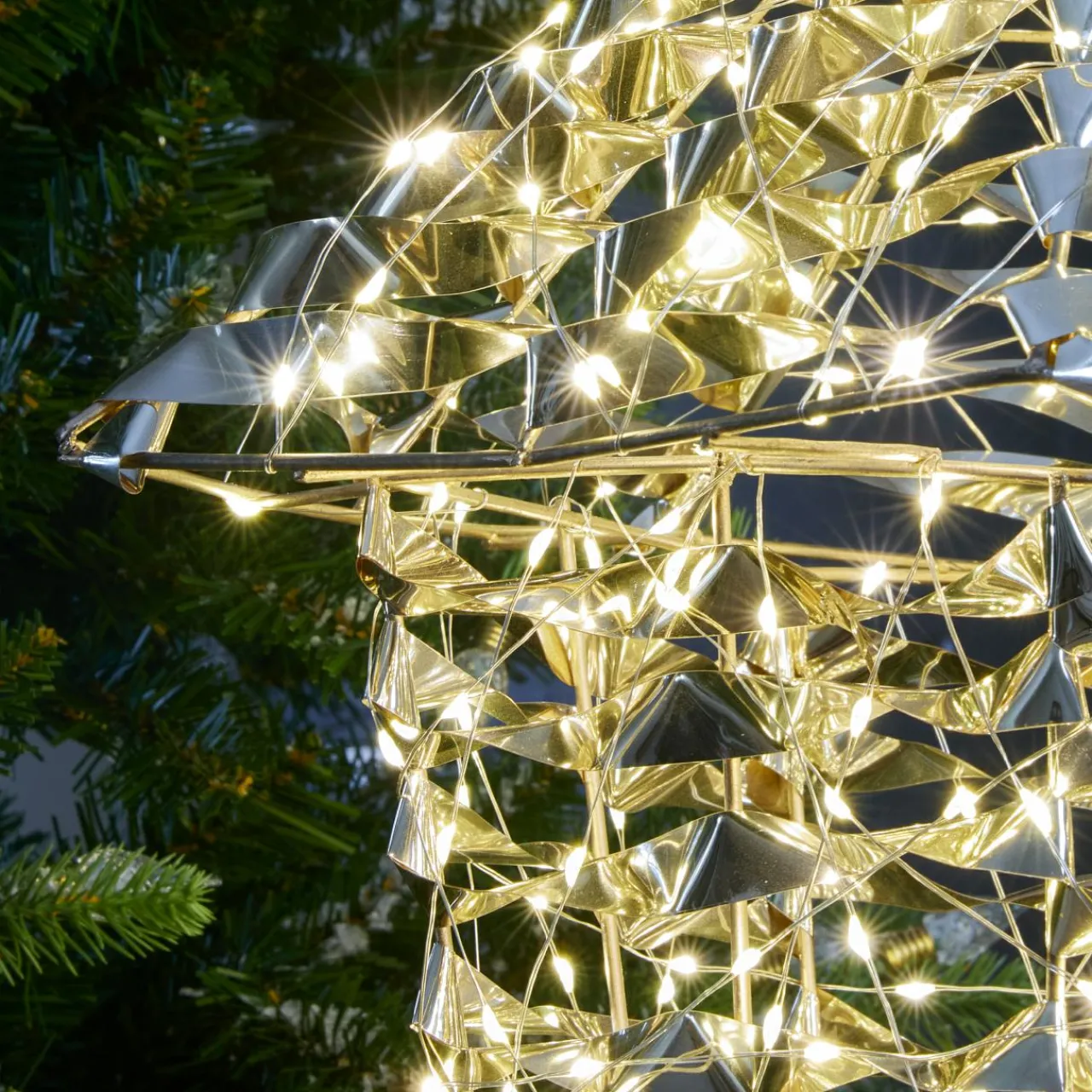 Personnage, Objet Grand Format|Déco Et Objet De Noël|KOOPMAN Lanterne lumineuse 720 LED (H150 cm) Christmas Or