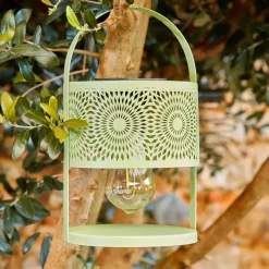 Luminaire Jardin|Eclairage Extérieur|#N/A Lanterne solaire de table (H22,5 cm) à LED clair Vert