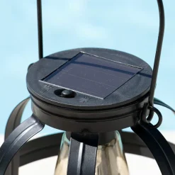 Luminaire Jardin|Eclairage Extérieur|#N/A Lanterne solaire métal LED (H18,5 cm) Julia Noir