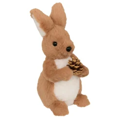 Père Noël, Animaux Et Personnage|JJA Lapin peluche (H31 cm) Albin et pomme de pin Marron Marron clair