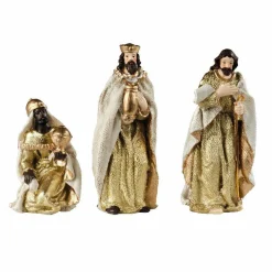 Personnages De Crèche|KAEMINGK Les 8 santons (H12 cm) de Olga Or