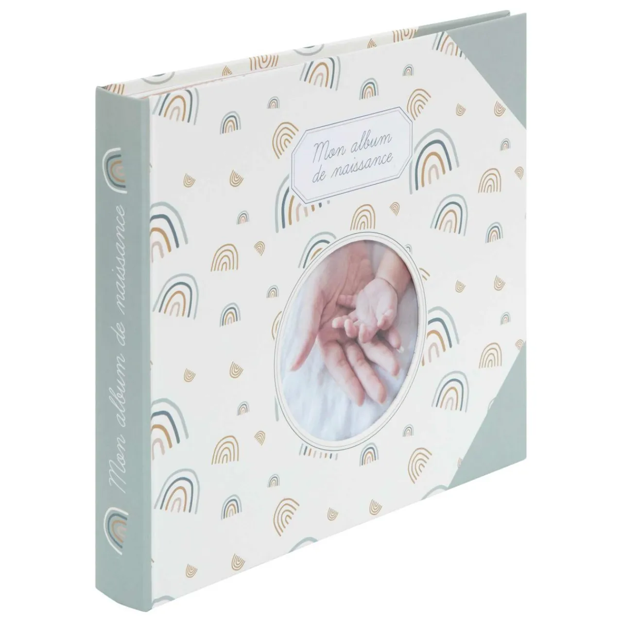 Jouet, Cadeau De Naissance|Atmosphera createur d'interieur for kids Livre de naissance (24 x 27 cm) Arc en ciel Vert