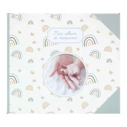 Jouet, Cadeau De Naissance|Atmosphera createur d'interieur for kids Livre de naissance (24 x 27 cm) Arc en ciel Vert