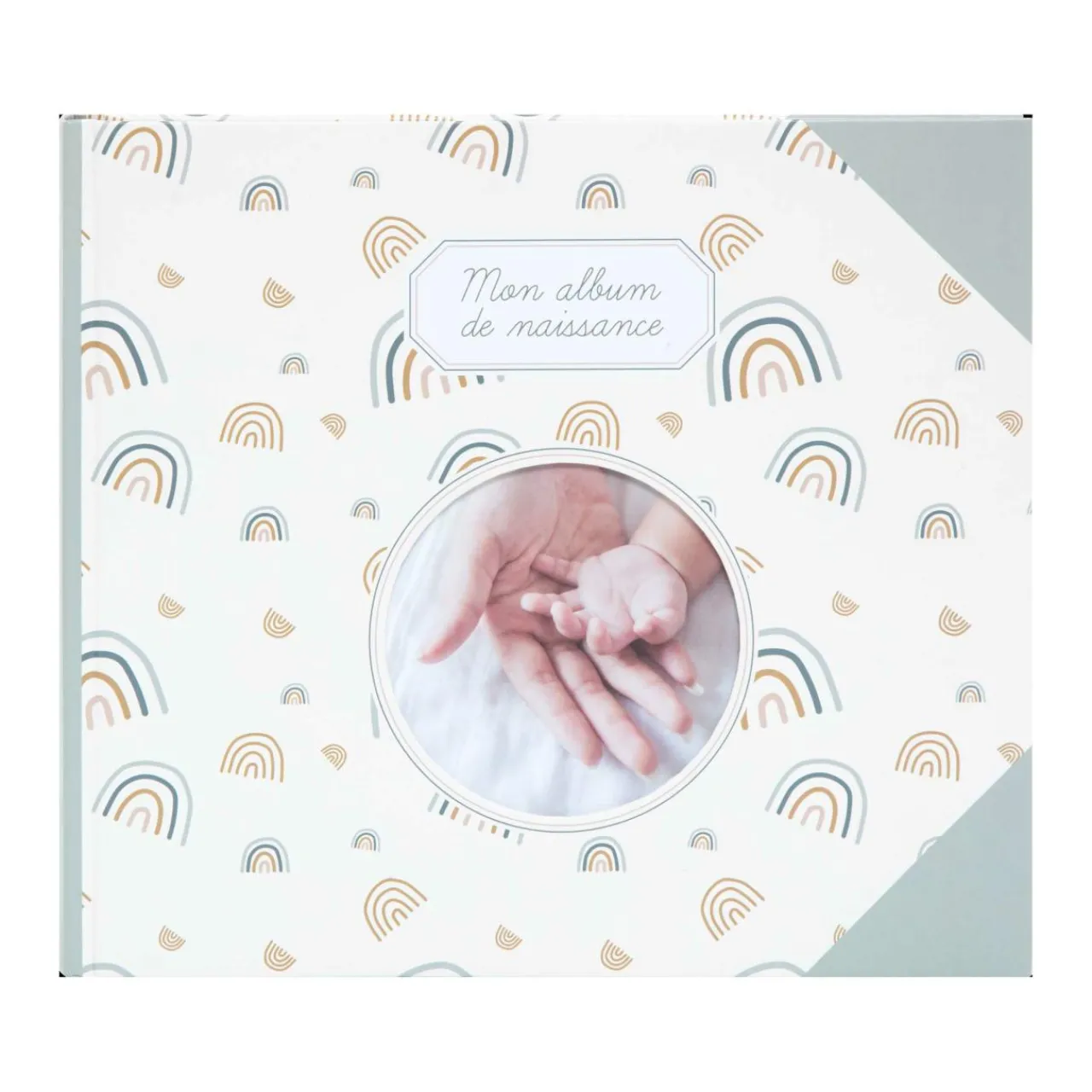 Jouet, Cadeau De Naissance|Atmosphera createur d'interieur for kids Livre de naissance (24 x 27 cm) Arc en ciel Vert
