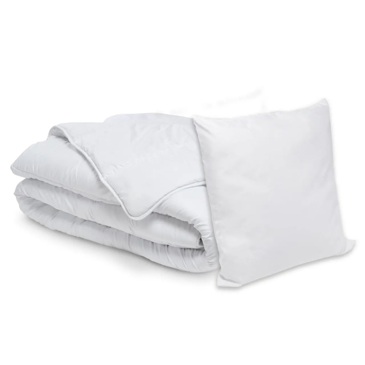 Couette, Oreiller, Traversin|EMINZA Lot Couette chaude anti-acariens (280 x 240 cm) + 2 Oreillers (60 x 60 cm) Comète he Blanc