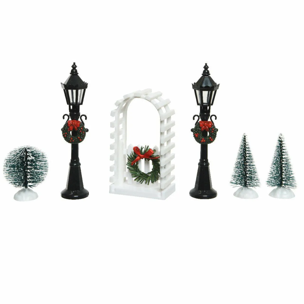 Personnage Et Accessoire Pour Village|KAEMINGK Lot d'accessoires lampadaires et décorations pour aménager un village