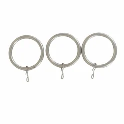 Embrasse, Pince Et Anneaux|LUANCE Lot de 8 anneaux tringle rideau (D28 mm) Lino mat Argent