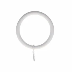 Embrasse, Pince Et Anneaux|LUANCE Lot de 8 anneaux tringle rideau (D28 mm) Lino mat Blanc