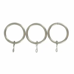 Embrasse, Pince Et Anneaux|LUANCE Lot de 8 anneaux tringle rideau (D20 mm) Jim mat Argent