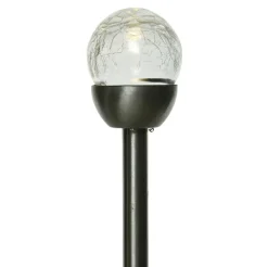 Luminaire Jardin|Eclairage Extérieur|#N/A Lot de 6 bornes de jardin solaire (H24.5 cm) Verre craquelé Blanc chaud