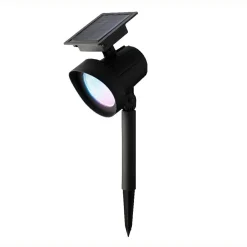 Luminaire Jardin|Eclairage Extérieur|KAEMINGK Lot de 2 bornes de jardin solaire 25 lumens (H31 cm) Spots Blanc chaud et Multicolore