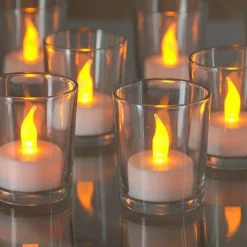 Bougie Et Photophore|Feeric Lights & Christmas Lot de 6 Bougies LED vacillantes Chauffe-plat Blanc chaud