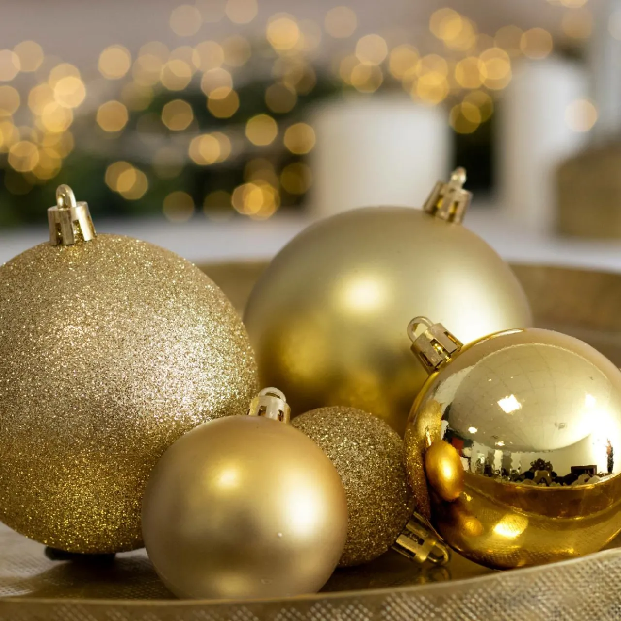 Boule De Noël|EMINZA Lot de 20 boules de Noël assties New Alpine Or