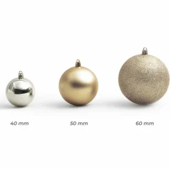 Boule De Noël|EMINZA Lot de 30 boules de Noël assorties New Alpine Perle